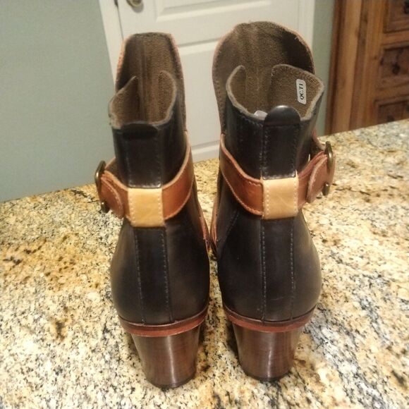 J Shoes Leather Hardwick Boots Booties Size 8 Anthropologie - Picture 8 of 13